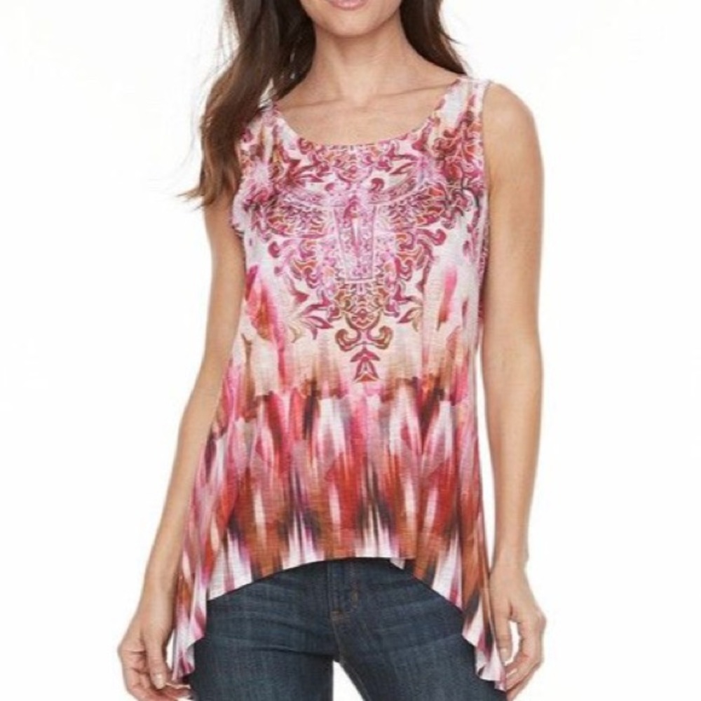 World Unity Boho Rhinestone Tank Top